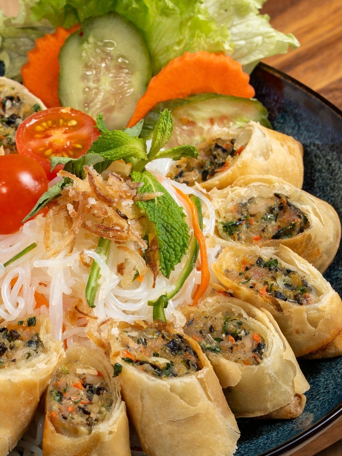 Vietnamese Spring Roll Rice Noodle Bowl